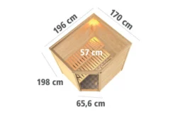 KARIBU Mia Sauna , Naturbelassen, Fichte, 196x170x198 Cm, Energiespartür, Ofen 4,5 KW Bio Ext. Strg. Easy -Deko Garten Verkauf 30749 3 05.jpg