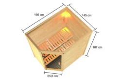 KARIBU Jella Sauna , Naturbelassen, Fichte, 195x145x187 Cm,SETOfen 4,5 KW Integr. Strg. -Deko Garten Verkauf 30763 1 05.jpg