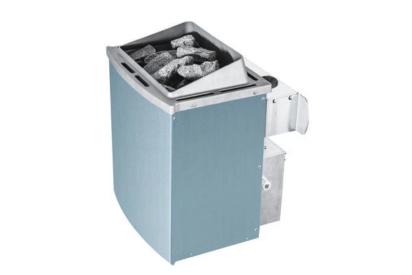 KARIBU Larin Sauna, Naturbelassen, Fichte, 165 X 165 X 202 Cm, Eckeinstieg,mit Klarglastür Und Kranz, SET Mit Ofen 4,5 KW Integr. Str. 4 KARIBU Larin Sauna, Naturbelassen, Fichte, 165 X 165 X 202 Cm, Eckeinstieg,mit Klarglastür Und Kranz, SET Mit Ofen 4,5 KW Integr. Str. – Bild 4