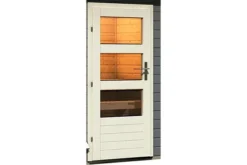 KARIBU Skrollan 1 Saunahaus, Terragrau, Fichte, 336 X 196 X 195 Cm, Fronteinstieg, Mit Moderner Tür SET Mit Fenster -Deko Garten Verkauf 30941 1 06.jpg