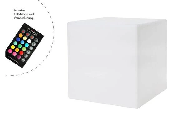 OUTFLEXX Exklusivmodell Shining Cube Dekoleuchte, Polyethylen, 33x33x32 Cm, Inkl. Fassung Und LED-Leuchtmittel 2 OUTFLEXX Exklusivmodell Shining Cube Dekoleuchte, Polyethylen, 33x33x32 Cm, Inkl. Fassung Und LED-Leuchtmittel – Bild 2