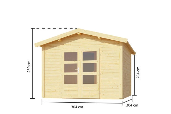 KARIBU Anton Saunahaus, Naturbelassen, Fichte, 304x304x250 Cm, Mit 9 KW Ofen Ext. Steuerung 5 KARIBU Anton Saunahaus, Naturbelassen, Fichte, 304x304x250 Cm, Mit 9 KW Ofen Ext. Steuerung – Bild 5