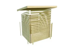 KARIBU Skrollan 1 Saunahaus, Naturbelassen, Fichte, 336x196x228 Cm, Milchglastür & Holzofen Inkl. Schornstein -Deko Garten Verkauf 31399 1 12.jpg