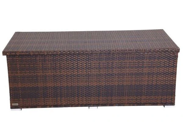 OUTFLEXX Kissenbox, Braun Marmoriert, Polyrattan, 204x94x75cm 9 OUTFLEXX Kissenbox, Braun Marmoriert, Polyrattan, 204x94x75cm – Bild 9