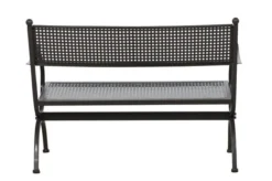 MBM Bank Romeo, Marone, Schmiedeeisen Verzinkt, Pulverbeschichtet, 2-Sitzer, 122x90x62 Cm -Deko Garten Verkauf 3 10887.jpg