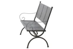 MBM Bank Romeo, Marone, Schmiedeeisen Verzinkt, Pulverbeschichtet, 3-Sitzer, 171x101x68 Cm -Deko Garten Verkauf 3 10896.jpg