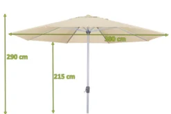 DOPPLER Active Mittelstockschirm, Natur, Aluminium/Textil, Ø 380 Cm, Mit Kurbel -Deko Garten Verkauf 3 12354 1.jpg