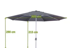 DOPPLER Active Mittelstockschirm, Anthrazit, Aluminium/Textil, Ø 380 Cm, Mit Kurbel -Deko Garten Verkauf 3 12354 5.jpg