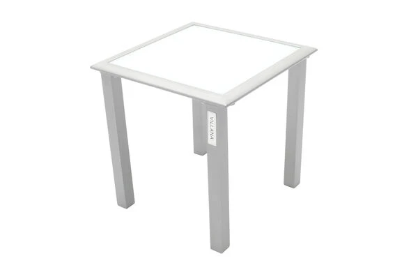 VILLANA 2er-Set Sonnenliegen, Silber/schwarz, Alu/Textil, 198x66x32cm, Mit Beistelltisch 45x45cm 3 VILLANA 2er-Set Sonnenliegen, Silber/schwarz, Alu/Textil, 198x66x32cm, Mit Beistelltisch 45x45cm – Bild 3