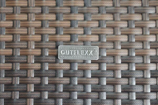 OUTFLEXX Loungemöbel-Set, Braun Marmoriert, Polyrattan, 9 Pers, Wasserfeste Kissenbox, Inkl. Loungetisch 3 OUTFLEXX Loungemöbel-Set, Braun Marmoriert, Polyrattan, 9 Pers, Wasserfeste Kissenbox, Inkl. Loungetisch – Bild 3