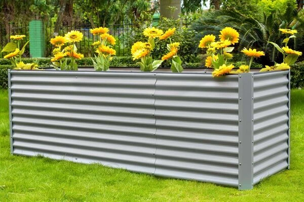 OUTFLEXX Set Hochbeet Mit Erweiterungsmodul, Silber, Zincalume, 120+80cm 3 OUTFLEXX Set Hochbeet Mit Erweiterungsmodul, Silber, Zincalume, 120+80cm – Bild 3