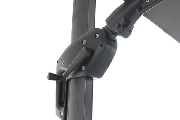 OUTFLEXX Ampelschirm, Anthrazit, Pulverbesch. Aluminium, 300x300 Cm, Inkl. Plattenständer, Twist-Funktion 8 OUTFLEXX Ampelschirm, Anthrazit, Pulverbesch. Aluminium, 300x300 Cm, Inkl. Plattenständer, Twist-Funktion – Bild 8