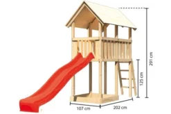 KARIBU Spielturm Danny, Fichtenholz 18 Mm, Naturbelassen -Deko Garten Verkauf 3 17784 7.jpg