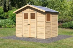 KARIBU Gartenhaus Dalin 1, Fichtenholz 14 Mm, Naturbelassen, Ca. 4,4 M² -Deko Garten Verkauf 3 17838.jpg