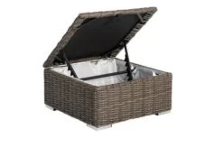 OUTFLEXX Hocker, Grau, Polyrattan, 70 X 70 X 35 Cm, Verstellbare Sitzfläche, Wasserfeste Kissenbox -Deko Garten Verkauf 3 18362 4 BOX.jpg