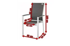 DOPPLER Expert Sessel, Silber/schwarz, Alu/Textilene, 56 X 63 X 100 Cm, Stapelbar -Deko Garten Verkauf 3 18619.jpg