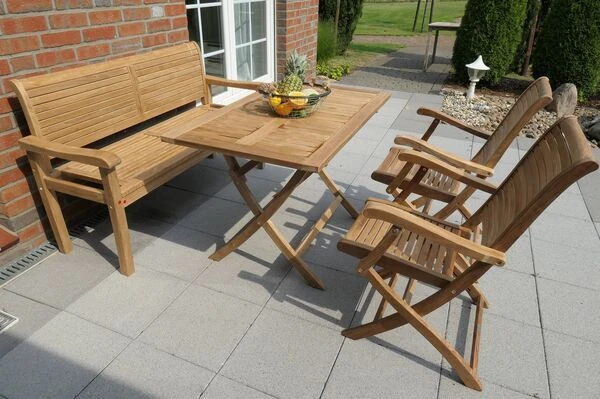 Ploß Zweisitzer Landhausbank York, Premium-Teak, Natur, 120x64x95 Cm 3 Ploß Zweisitzer Landhausbank York, Premium-Teak, Natur, 120x64x95 Cm – Bild 3