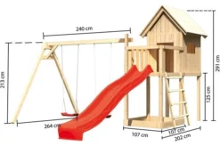 KARIBU Spielhaus Frieda, Fichtenholz Ca. 18 Mm, Satteldach -Deko Garten Verkauf 3 19403 7.jpg