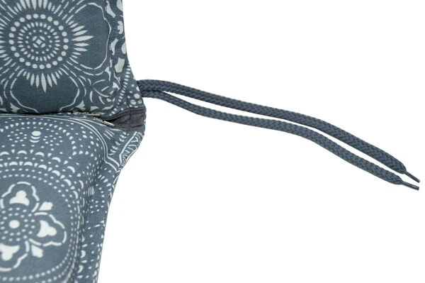 DOPPLER Lyra Stuhlauflage Niederlehner, Grau Gemustert, Polyester, 100 X 48 X 7 Cm, Mit Reißverschluss 3 DOPPLER Lyra Stuhlauflage Niederlehner, Grau Gemustert, Polyester, 100 X 48 X 7 Cm, Mit Reißverschluss – Bild 3