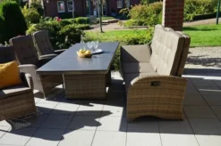 Ploß Rabida Comfort Dining / Lounge 3-Sitzer Sofa, Champagner-meliert, Polyrattan, 210x85x112 Cm, Verstellbar -Deko Garten Verkauf 3 20164.jpg