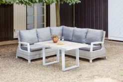 SIENA GARDEN Corido 2-Sitzer Sofa, Ice Grey, Alu / Gardino®-Geflecht, 136x83x88 Cm, Armlehne Links -Deko Garten Verkauf 3 20191.jpg