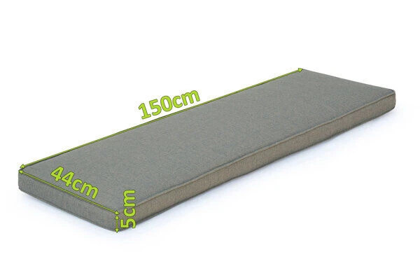 OUTFLEXX Bankauflage, Grau, Olefin, 150x40x5cm, Kissen Für Bank Ohne Armlehne 3 OUTFLEXX Bankauflage, Grau, Olefin, 150x40x5cm, Kissen Für Bank Ohne Armlehne – Bild 3