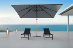 OUTFLEXX Ampelschirm, Anthrazit/grau, Alu/Polyester, 350x350cm, Inkl. Plattenständer -Deko Garten Verkauf 3 20363.jpg