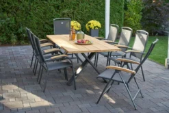 HARTMAN Xanadu Esstisch, Xerix, Alu / Teakholz, 220 X 100 Cm, X-Gestell 13 HARTMAN Xanadu Esstisch, Xerix, Alu / Teakholz, 220 X 100 Cm, X-Gestell -Deko Garten Verkauf 3 20405.jpg