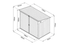 OUTTECH Mülltonnenbox, Anthrazit, Stahl, 101x170x133cm, 2 Lüftungsgitter, Verschließbar -Deko Garten Verkauf 3 20685.jpg