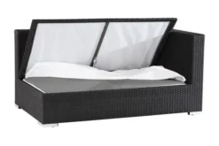 OUTFLEXX 2-Sitzer Ecksofa, Schwarz, Polyrattan, 145x85x70cm, Armlehne Links, Wasserfeste Kissenbox -Deko Garten Verkauf 3 2392 3 BOX.jpg