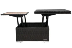 OUTFLEXX Loungetisch Höhenverstellbar, Braun, Polyrattan, 75/152x75x40/64,5cm -Deko Garten Verkauf 3 2393 18.jpg