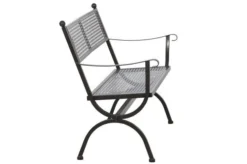 MBM Bank Romeo, Marone, Schmiedeeisen Verzinkt, Pulverbeschichtet, 2-Sitzer, 122x90x62 Cm -Deko Garten Verkauf 4 10887.jpg