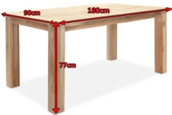 OUTFLEXX Esstisch, Natur, Recyceltes SLVK-Teakholz, Plattenstärke 30 Mm, 180 X 90 X 77 Cm -Deko Garten Verkauf 4 13422 2.jpg