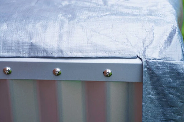 OUTFLEXX Wetterschutzvorhang Für 14886, 14813, Silber-grau, 210x44x105 Cm 4 OUTFLEXX Wetterschutzvorhang Für 14886, 14813, Silber-grau, 210x44x105 Cm – Bild 4