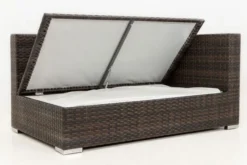 OUTFLEXX 2-Sitzer Ecksofa, Braun Marmoriert, Polyrattan, 145 X 85 X 70 Cm, Wasserfeste Kissenbox, Armlehne Li. -Deko Garten Verkauf 4 15734 3 BOX.jpg