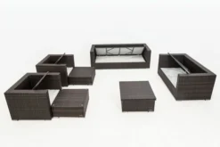 OUTFLEXX Loungemöbel-Set, Braun Marmoriert, Polyrattan, 9 Pers, Wasserfeste Kissenbox, Inkl. Loungetisch 13 OUTFLEXX Loungemöbel-Set, Braun Marmoriert, Polyrattan, 9 Pers, Wasserfeste Kissenbox, Inkl. Loungetisch -Deko Garten Verkauf 4 16062 BOX D.jpg