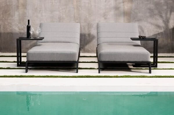 OUTFLEXX Beistelltisch, Schwarz, Aluminium, 48 X 32 X 53 Cm, U-Form 4 OUTFLEXX Beistelltisch, Schwarz, Aluminium, 48 X 32 X 53 Cm, U-Form – Bild 4