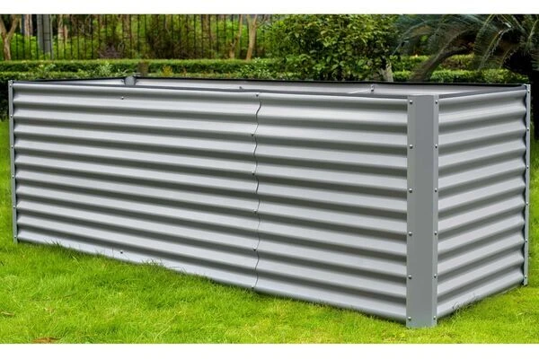 OUTFLEXX Set Hochbeet Mit Erweiterungsmodul, Silber, Zincalume, 120+80cm 4 OUTFLEXX Set Hochbeet Mit Erweiterungsmodul, Silber, Zincalume, 120+80cm – Bild 4