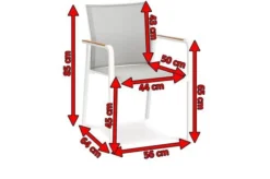 BEST Paros Stapelsessel, Weiß/grau, Alu/Ergotex/Teak, 56 X 64 X 85 Cm 7 BEST Paros Stapelsessel, Weiß/grau, Alu/Ergotex/Teak, 56 X 64 X 85 Cm -Deko Garten Verkauf 4 16769 1.jpg