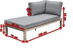 OUTFLEXX Chaiselongue, Silber/grau, Edelstahl/FSC-Teakholz/Textil, 158 X 76 X 64 Cm 7 OUTFLEXX Chaiselongue, Silber/grau, Edelstahl/FSC-Teakholz/Textil, 158 X 76 X 64 Cm -Deko Garten Verkauf 4 18295.jpg