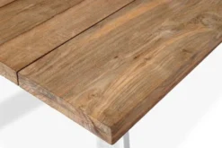 OUTFLEXX Esstisch, Edelstahl/recyceltes FSC®-Teak, 220x100cm, A-Gestell, Rustikal Gebürstet -Deko Garten Verkauf 4 18321.jpg