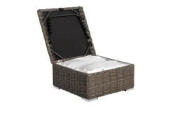 OUTFLEXX Hocker, Grau, Polyrattan, 70 X 70 X 35 Cm, Verstellbare Sitzfläche, Wasserfeste Kissenbox -Deko Garten Verkauf 4 18362 4 BOX.jpg