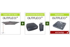 OUTFLEXX Ampelschirm, Creme, Aluminium In Holzoptik, 400x300cm, Inkl. Plattenständer -Deko Garten Verkauf 4 18511.jpg