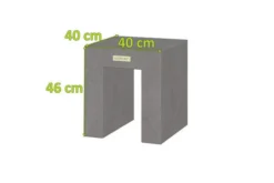 OUTFLEXXHocker, Grau, Faserzement, 40 X 40 X 46 Cm, Glatte Oberfläche, Würfeldesign -Deko Garten Verkauf 4 18588.jpg