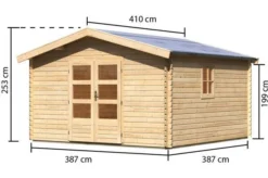 KARIBU Blockbohlenhaus Meldorf 6, Fichtenholz Ca. 40 Mm, Satteldach -Deko Garten Verkauf 4 19430 1.jpg