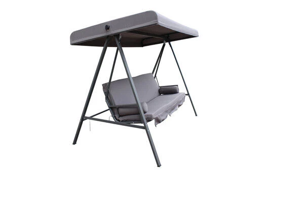 OUTFLEXX 3-Sitzer Hollywoodschaukel, Grau/anthrazit, Stahl/Polyester, 233x135 Cm, Mit Liegefunktion 8 OUTFLEXX 3-Sitzer Hollywoodschaukel, Grau/anthrazit, Stahl/Polyester, 233x135 Cm, Mit Liegefunktion – Bild 8