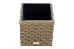 Ploß Rabida Pflanzgefäß, Champagner-meliert, Polyrattan, Kubisch, 28x28x28 Cm, Kunststoffeinsatz -Deko Garten Verkauf 4 20151.jpg