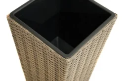 Ploß Rabida Pflanzgefäß, Champagner-meliert, Polyrattan, Konisch, 28x28x60 Cm, Kunststoffeinsatz -Deko Garten Verkauf 4 20153.jpg
