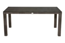 Ploß Rocking Dining Tisch, Grau/braun-meliert, Polyrattan, 170 X 90 Cm, Glasplatte In Steinoptik -Deko Garten Verkauf 4 20157.jpg