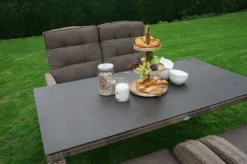 Ploß Rabida Comfort Dining / Lounge 2-Sitzer Sofa, Champagner-meliert, Polyrattan, 148x85x112 Cm, Verstellbar -Deko Garten Verkauf 4 20163.jpg